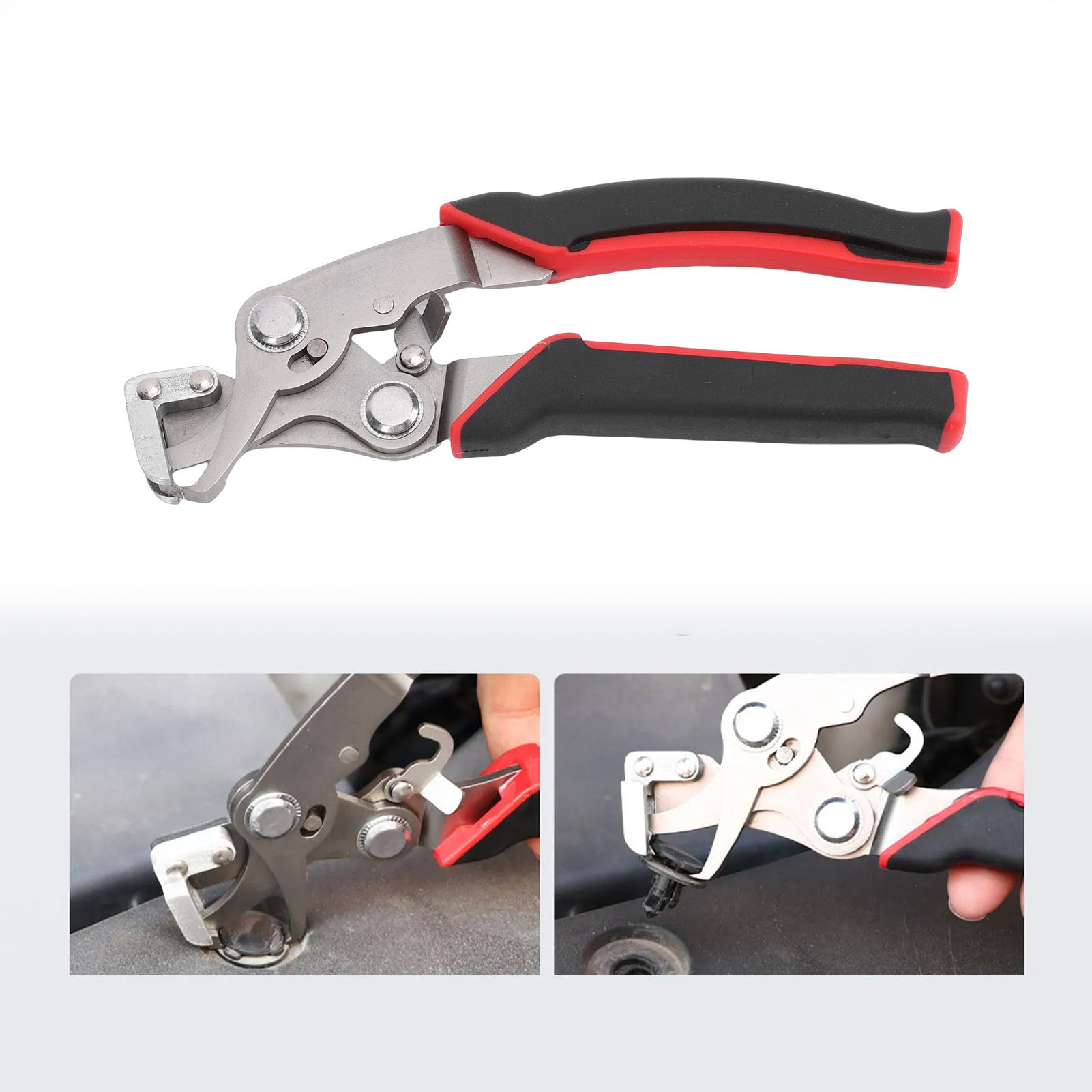 Multi Tool Plier - 車用クランプ分解組立ツール ステンレス鋼多機能車用スナッププライヤー ファスナーリムーバー クランプリベット機械