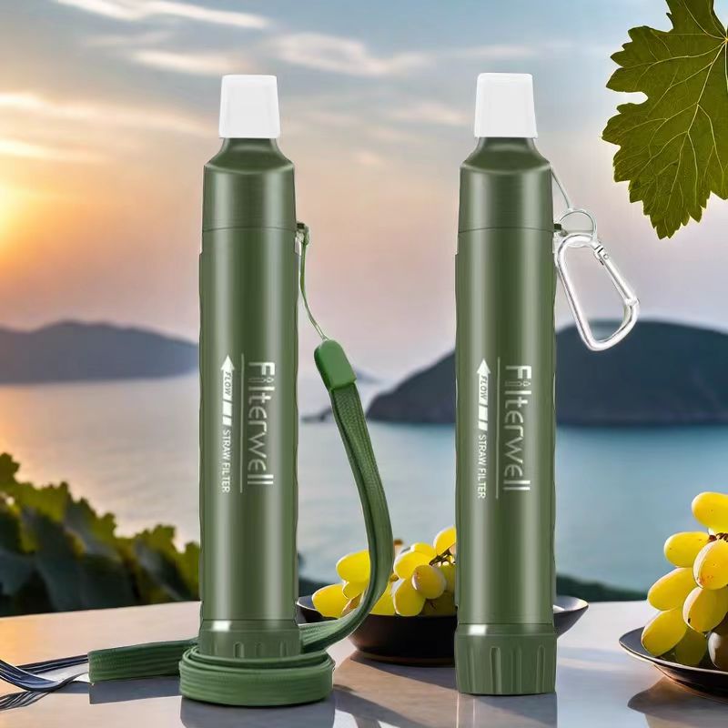 Water Purification Straw - Filterwell パーソナルキャンピングカー浄水器フィルターストローポータブル屋外サバイバルハイクアップ飲料緊急製品旅行用