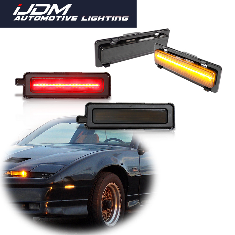 Signal Flare Kit - 車のフロントおよびリアフェンダーフレアインジケーターランプ、LEDサイドマーカー、ウインカーライト、パーキングライト、12v、ポンティアックファイアバードに適合、1982-1992