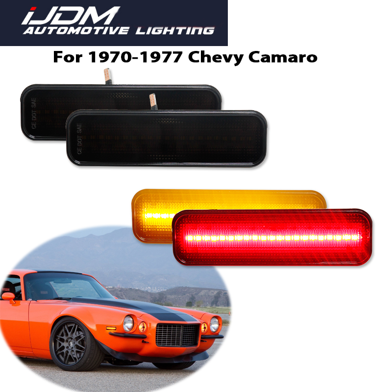 Signal Flare Kit - 車のフロントとリアのバンパー、サイドマーカー、ウインカーライト、パーキングライト、フェンダーフレアライト、12v、シボレーカマロに適合、1970-1977