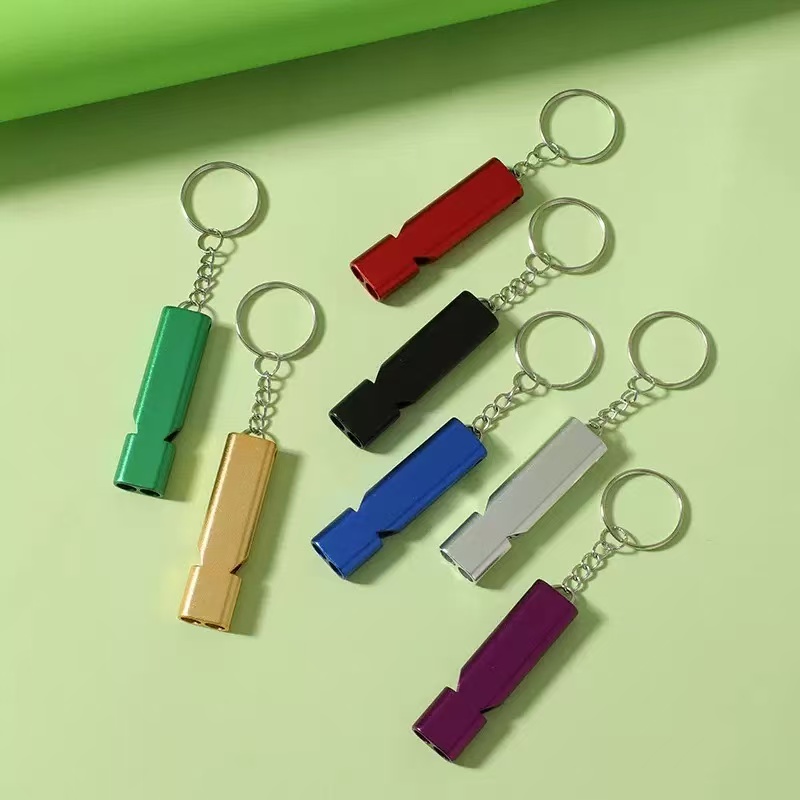 Emergency Whistle Loud - 1/2個入り ランダムカラー シングル/ダブルホール＆3-in-1多機能サバイバルホイッスル 高音大音量緊急ホイッスル