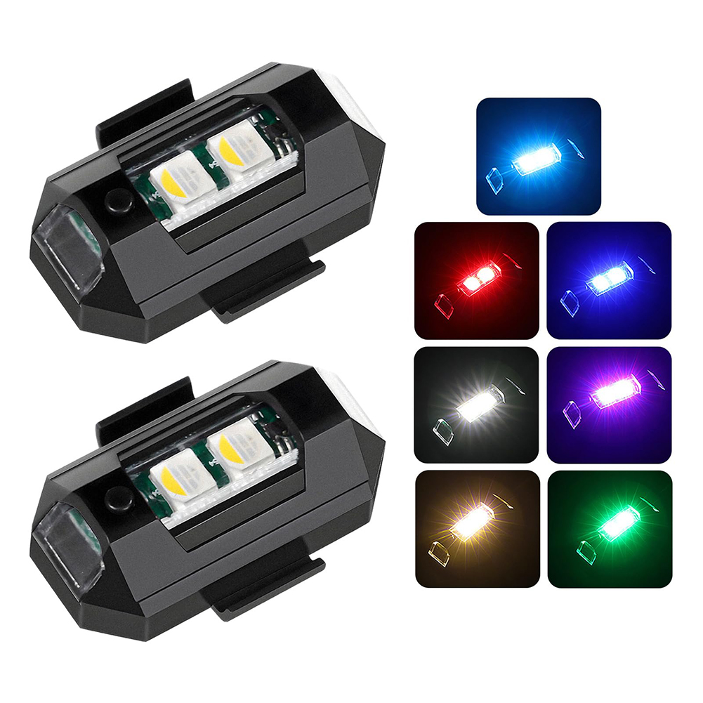 Sos Light Strobe - 2 個ミニ LED ストロボライト装飾、7 色 LED