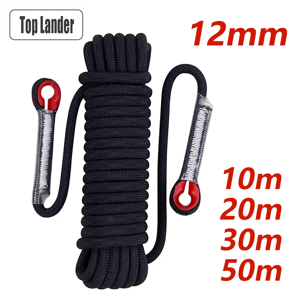 Rescue Rope Throw - 12 ミリメートル安全ライフロープクライミングロープ静的ロック登山ロープ屋外サバイバル火災避難車レスキュー 10 メートル 20 メートル