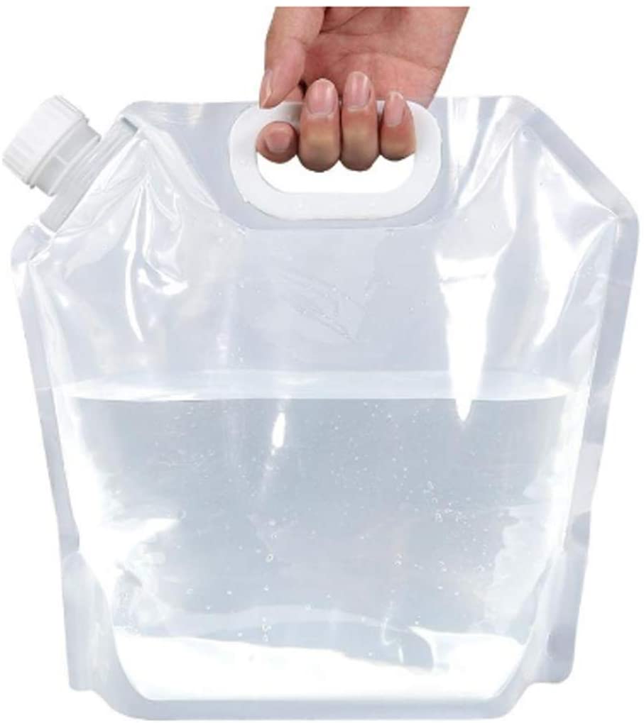 Water Bag Collapsible - 5L 10L折りたたみ式ウォーターコンテナ プラスチック製水筒 アウトドア折りたたみ式ウォーターバッグ スポーツ キャンプ
