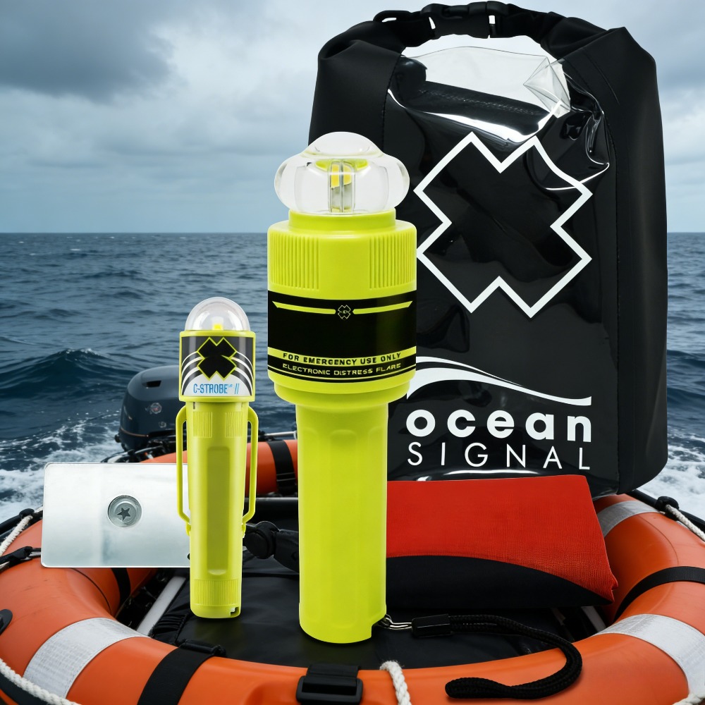 Signal Flare Kit - 海洋電子フレア安全キット USCG承認済み 昼夜兼用緊急信号 ボート用サバイバル機器