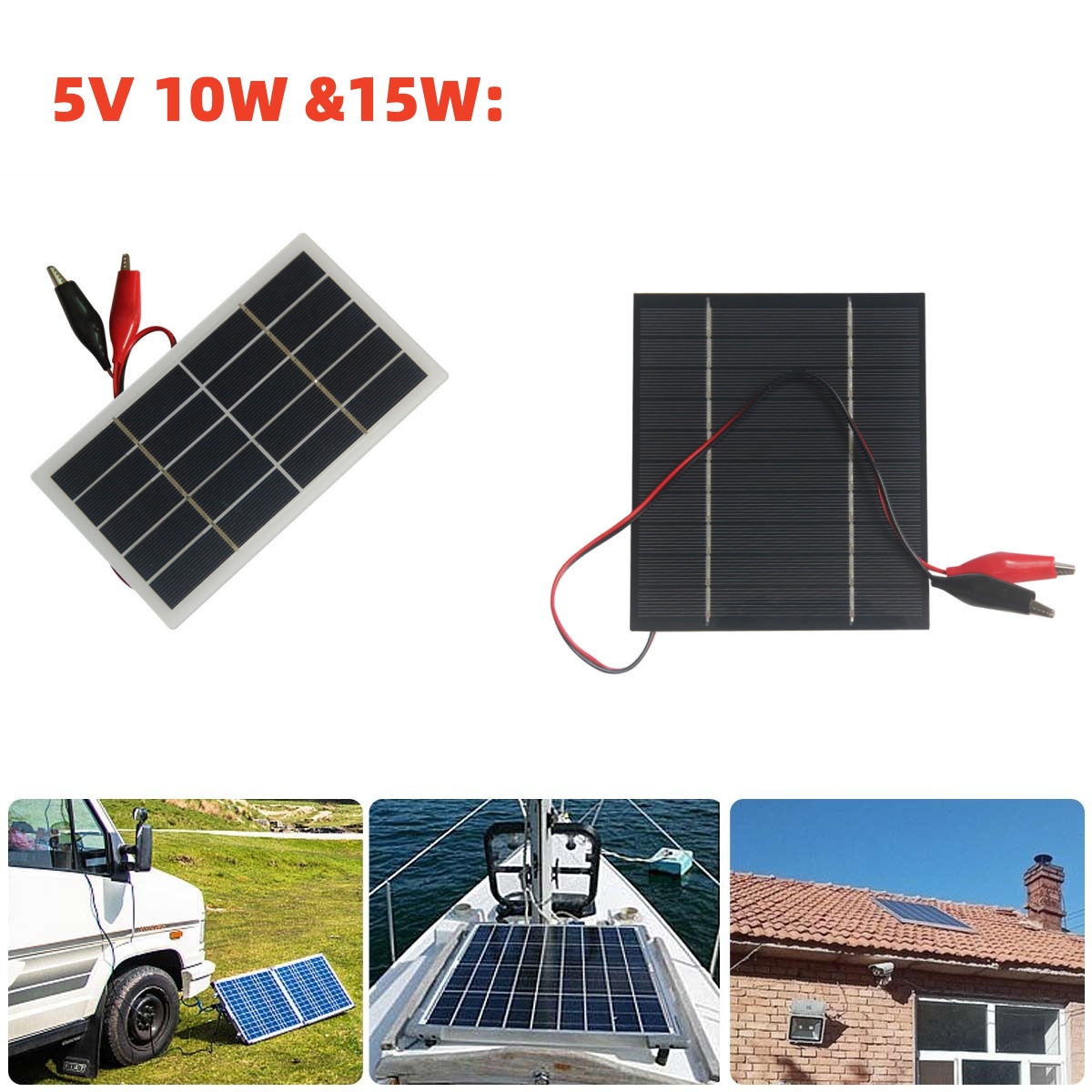 Solar Emergency Charger - 卸売ミニソーラーパネル 5V 10W 15W 多結晶ソーラーパネル ソーラーセルボード