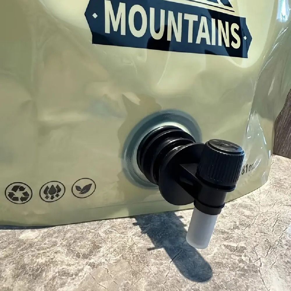 Water Bag Collapsible - 耐久性のある8L水貯蔵バッグ再利用可能なポータブル折りたたみ式水容器厚みのある食品グレードの折りたたみ式水袋屋外用