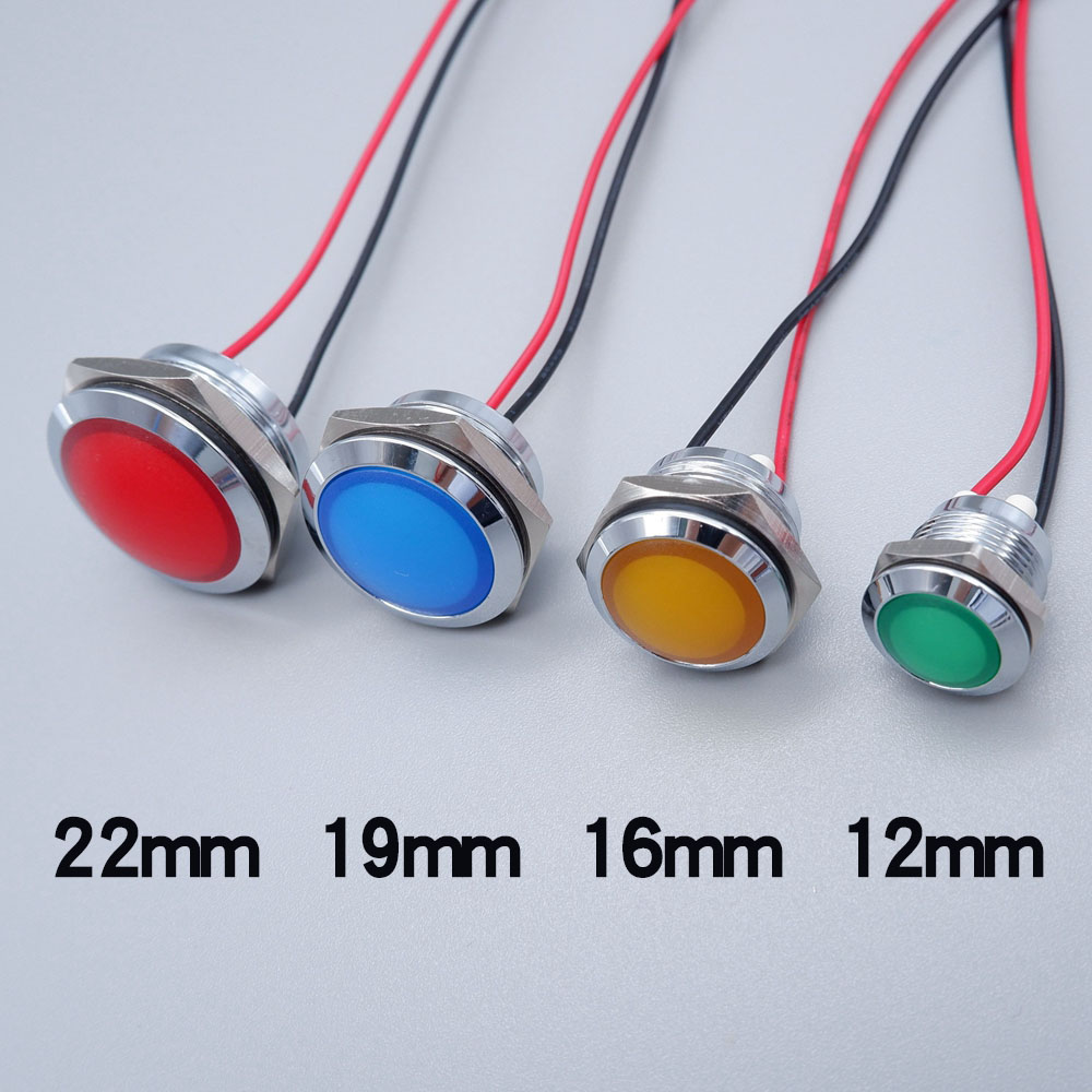防水球状ラウンドシグナルランプ,金属LEDインジケーター,赤 - Signal Panel Orange のレビューと価格