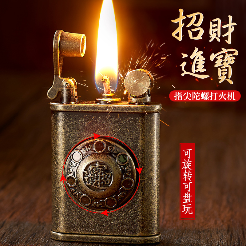 男性用レトロウォッチ灯油ライター,クリエイティブなメタルジャ - Fire Starting Kit のレビューと価格