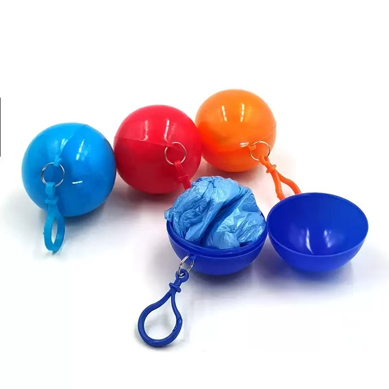 ランダムカラー使い捨て圧縮レインコートボール、厚手ロングレイ - Emergency Poncho Rain のレビューと価格