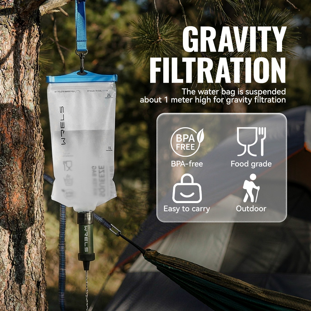 WRELS 屋外浄水器高品質キャンプハイキング緊急生活サバイ - Water Purification Straw のレビューと価格