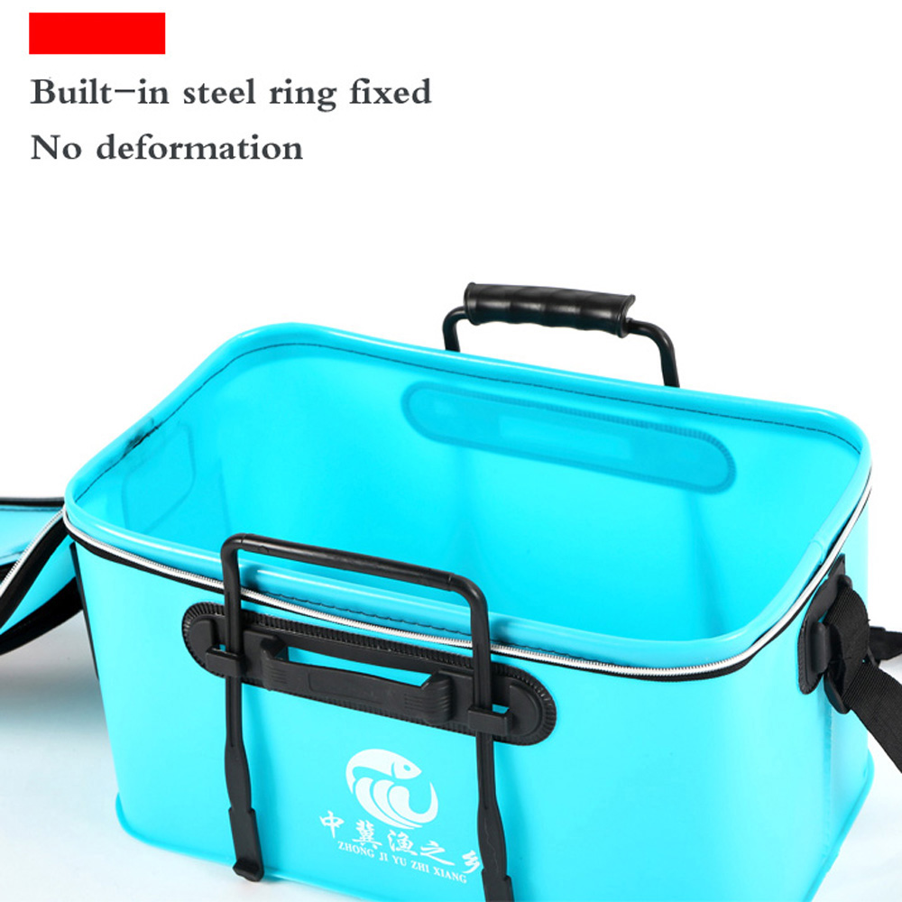 EVA製活魚バケツ サイドポケット付き ジッパー式 折りたた - Water Bag Collapsible のレビューと価格