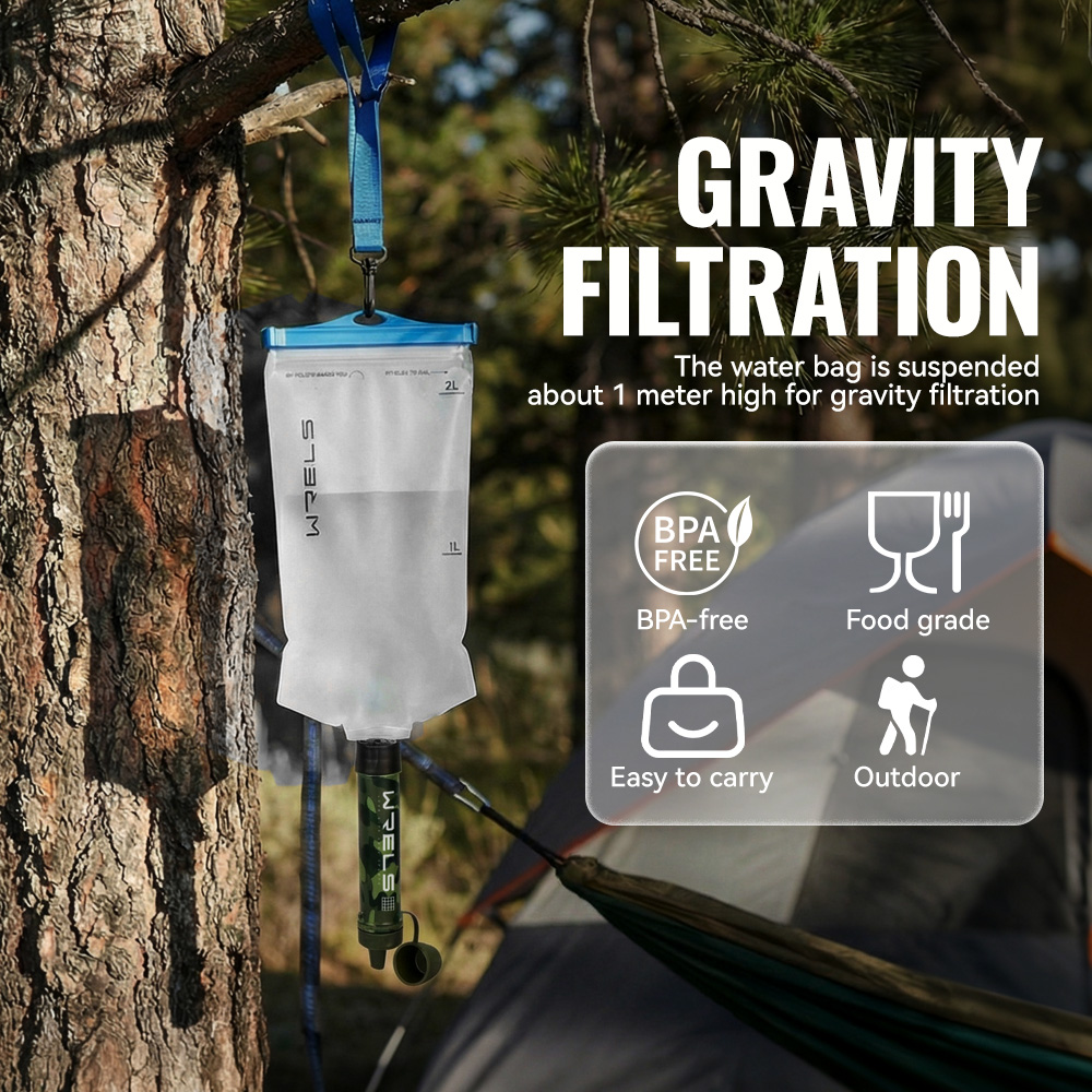 WRELS キャンプ用屋外浄水器ろ過システム高品質 West - Water Purification Straw のレビューと価格