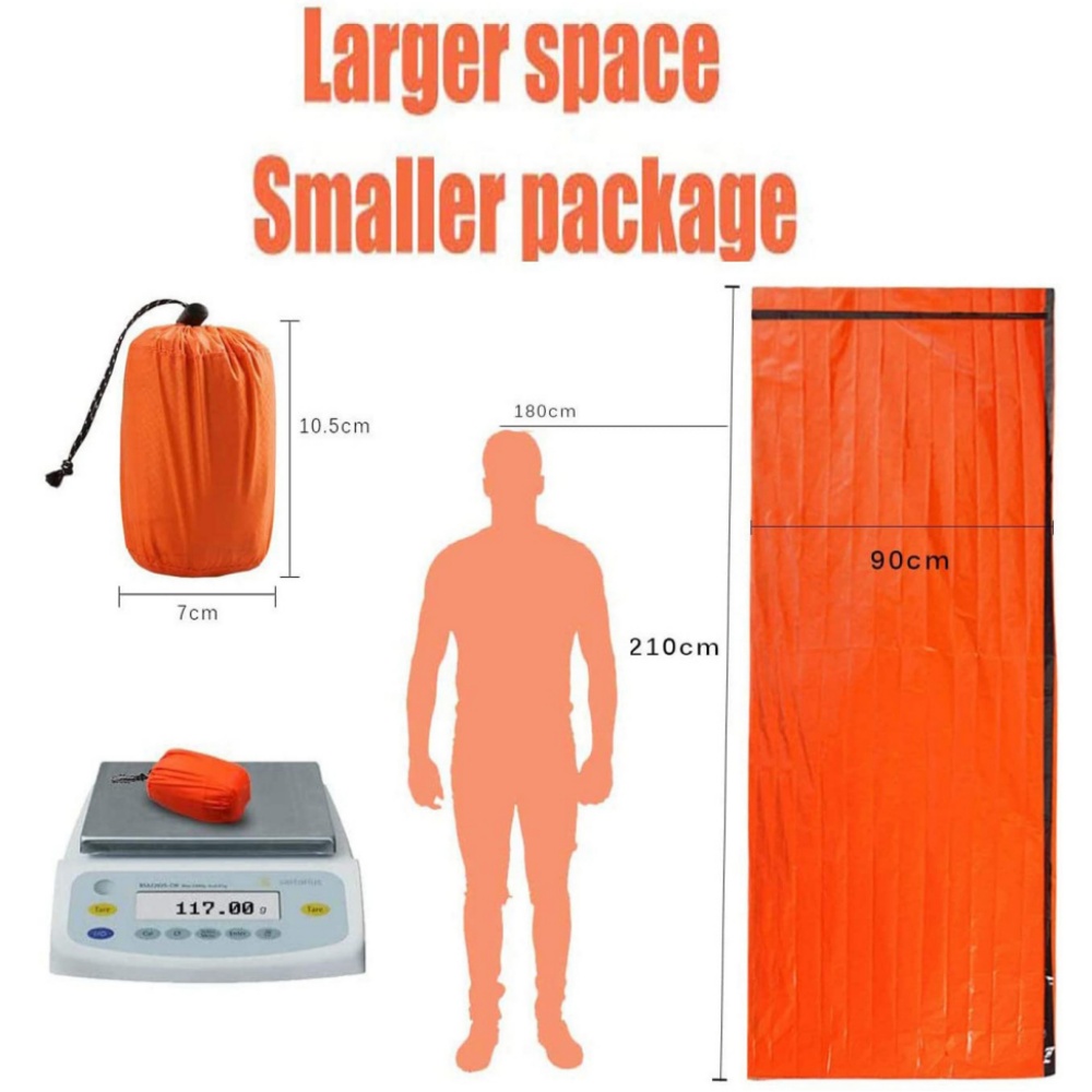 防水再利用可能なサーマルマイラー緊急ブランケットポータブルス - Emergency Mylar Tent のレビューと価格