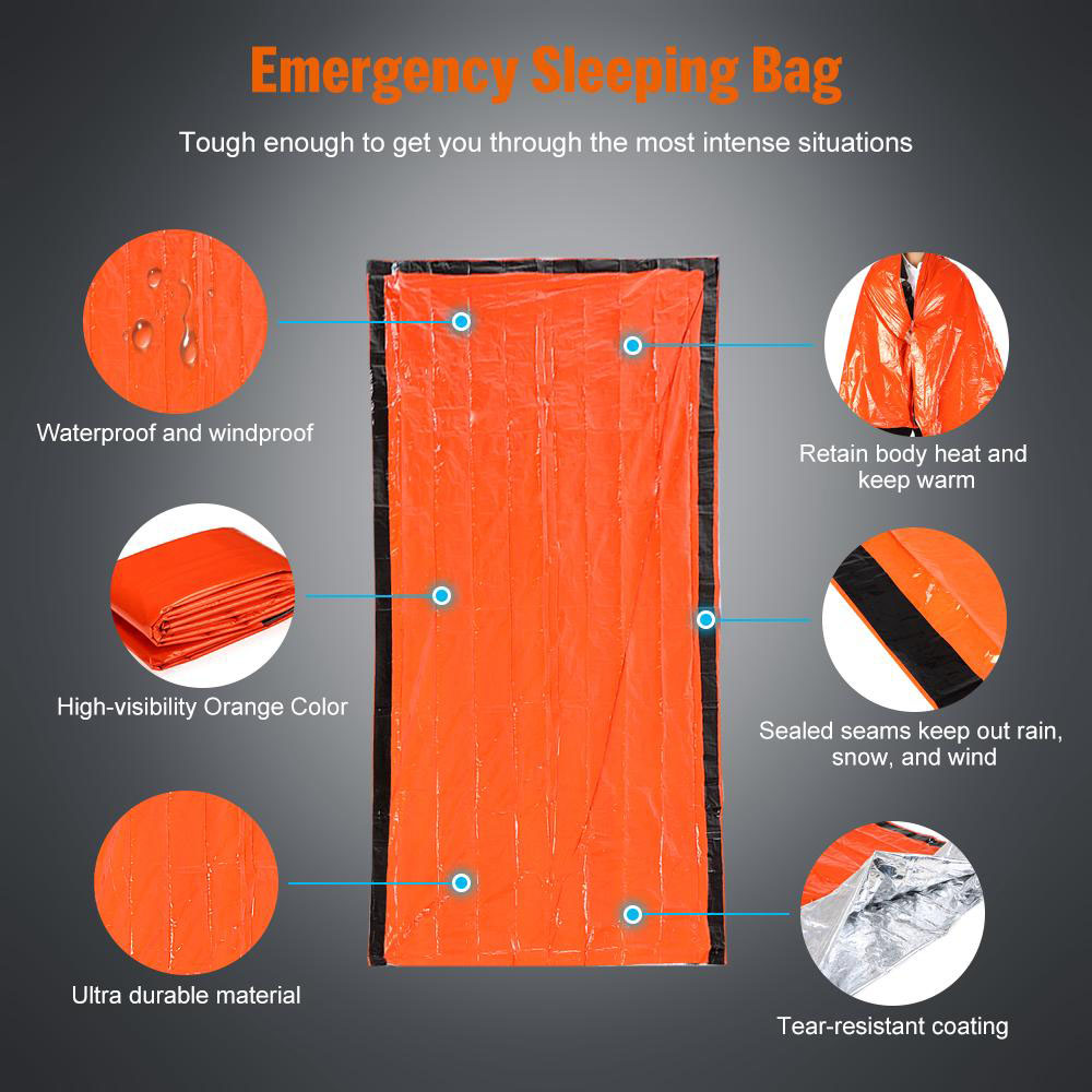 防水再利用可能なサーマルマイラー緊急ブランケットポータブルス - Emergency Mylar Tent のレビューと価格