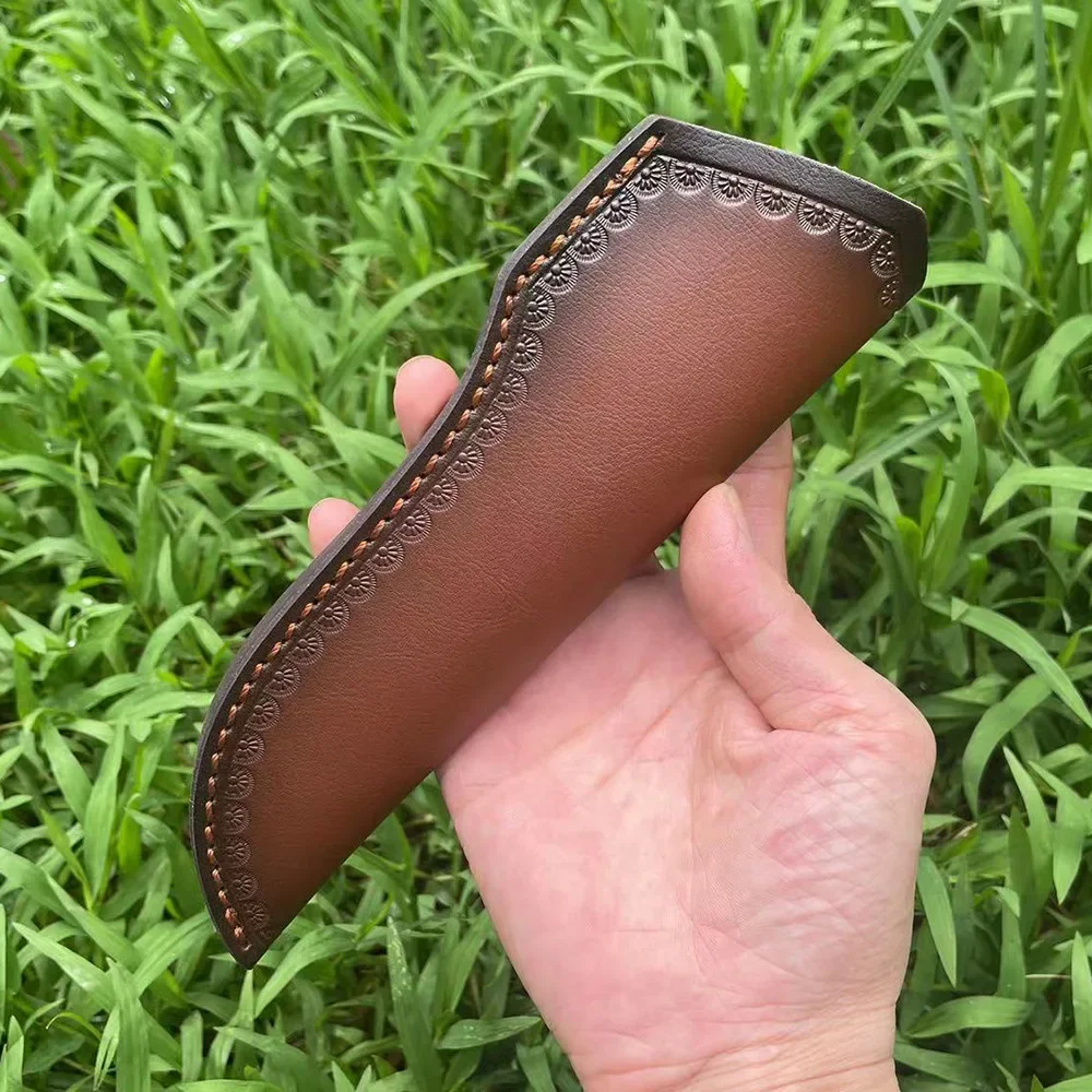 22cm固定刃ナイフ鞘、エンボス加工牛革二層革キャンプナイフ - Bushcraft Knife Fixed のレビューと価格