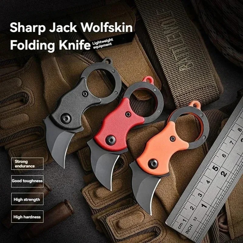 ミニキーホルダーポケットナイフステンレス鋼キャンプ用小型ミニ - Bushcraft Knife Fixed のレビューと価格