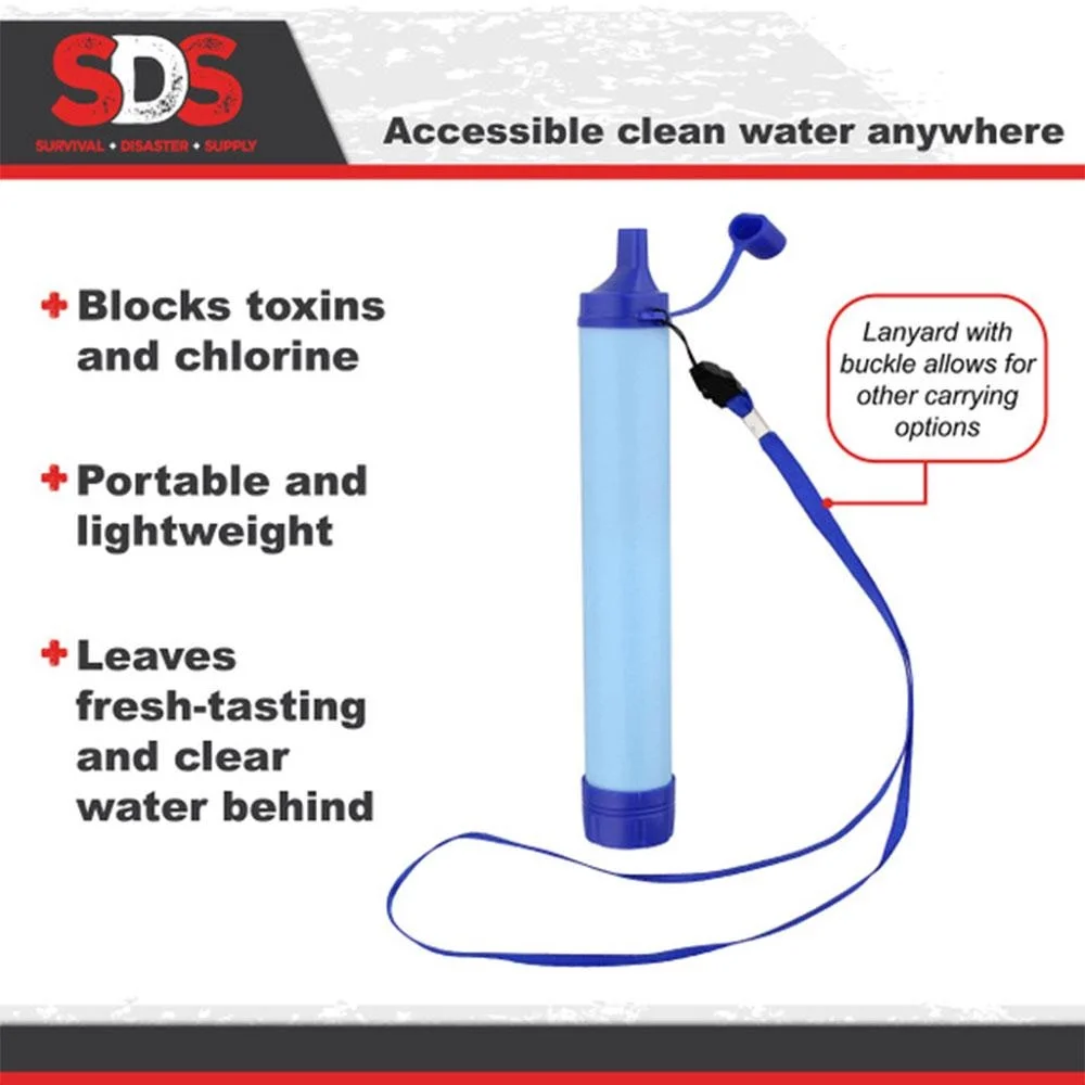 ポータブル屋外浄水器キャンプハイキング緊急生活サバイバルフィ - Water Purification Straw のレビューと価格