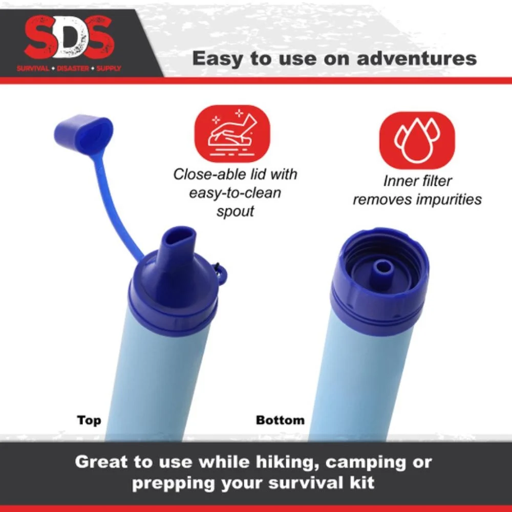 ポータブル屋外浄水器キャンプハイキング緊急生活サバイバルフィ - Water Purification Straw のレビューと価格
