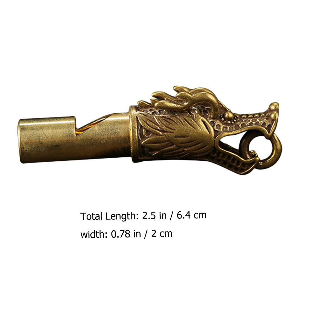 銅製ドラゴン柄大音量サバイバルホイッスルキーホルダー、コンパ - Emergency Whistle Loud のレビューと価格