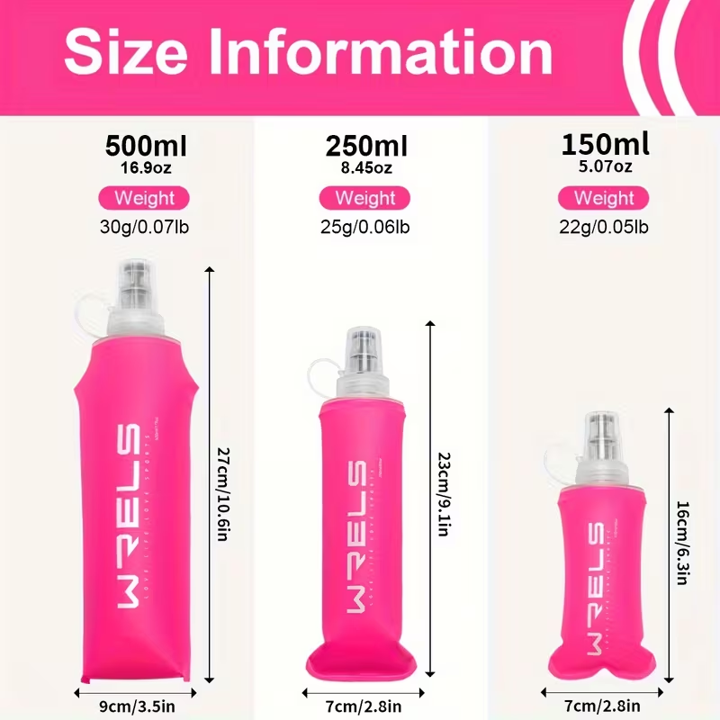 WRELS 折りたたみ式ウォーターボトル TPU BPAフリ - Water Bag Collapsible のレビューと価格