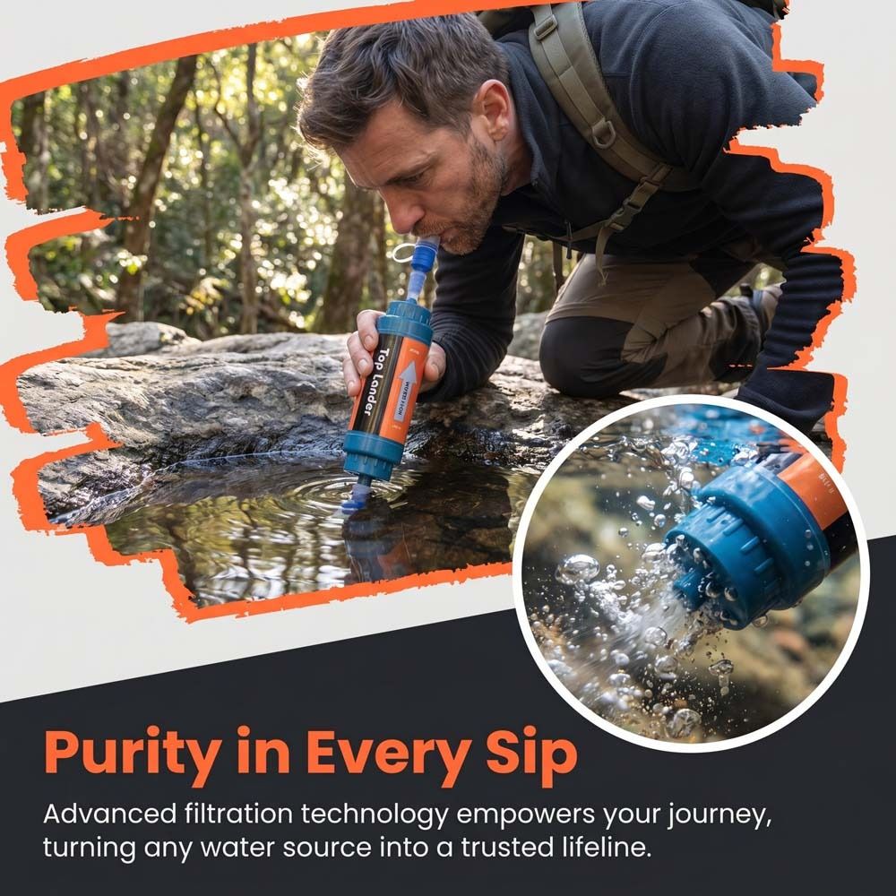 ミニミニ浄水ストロー、直接飲用可能な浄水ストロー、サバイバル - Water Purification Straw のレビューと価格