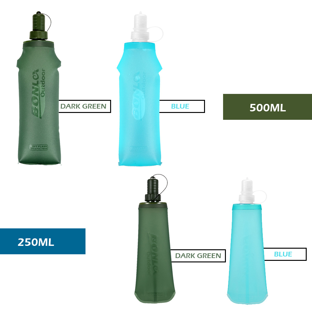 250ml 500ml 折りたたみ式ウォーターバッグ ソフト - Water Bag Collapsible のレビューと価格