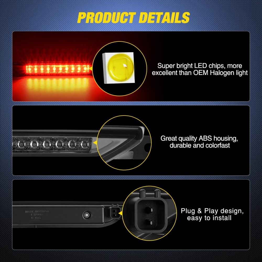 Nilight LED サードブレーキライト、ダッジ キャリ - Compass Lensatic のレビューと価格