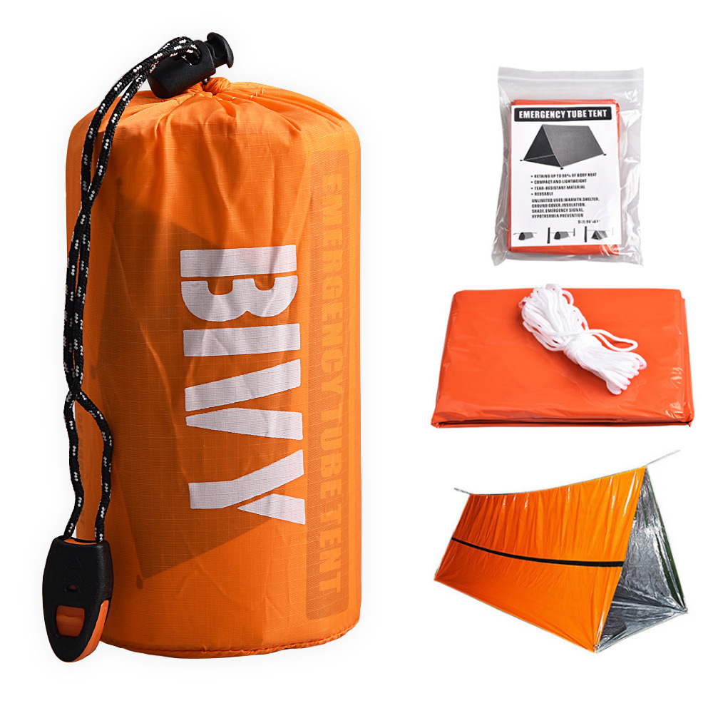 2 人緊急避難所ビビィサバイバルテントキットマイラーチューブ - Emergency Mylar Tent のレビューと価格
