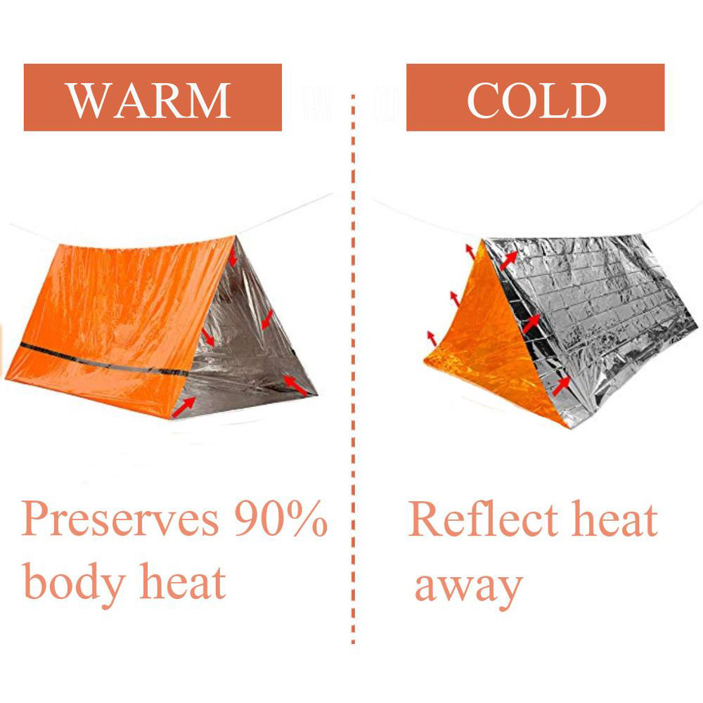 2 人緊急避難所ビビィサバイバルテントキットマイラーチューブ - Emergency Mylar Tent のレビューと価格