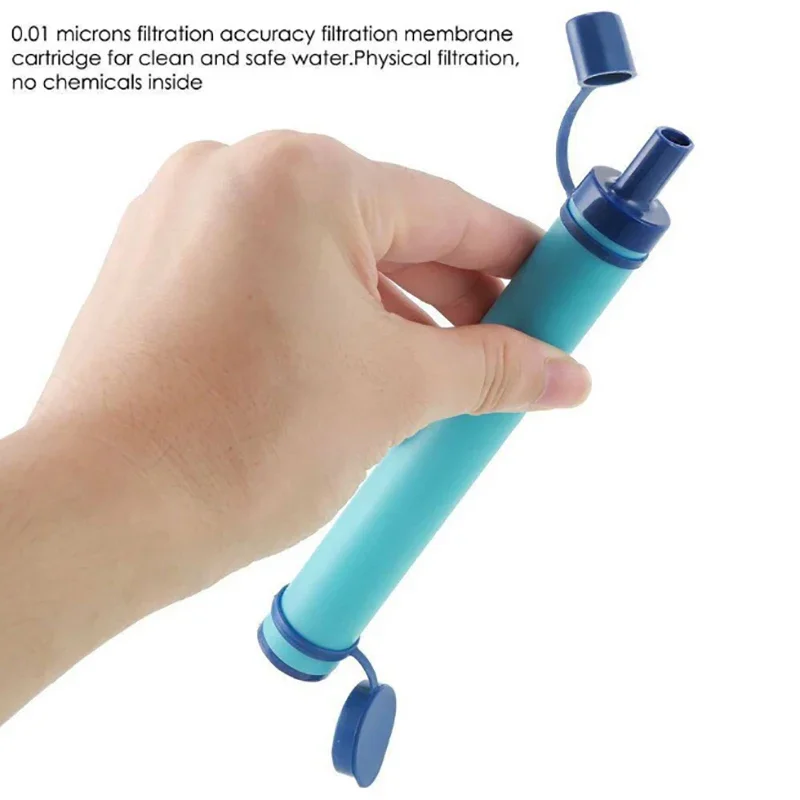 1pc 屋外ミニ浄水器ストローキャンプ浄化ポータブルハイキン - Water Purification Straw のレビューと価格