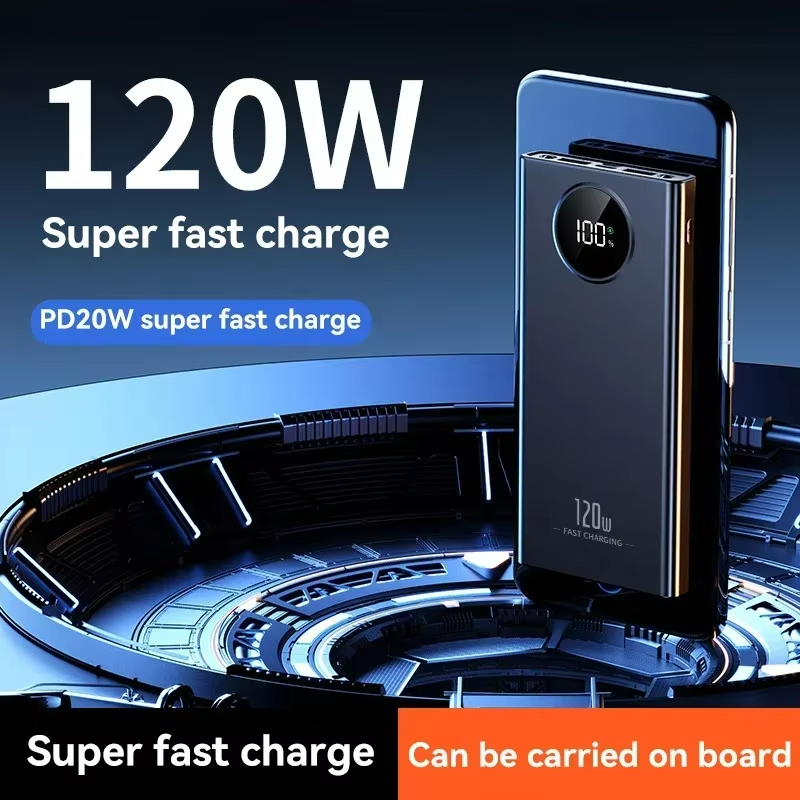 500000mAh パワーバンク 120W 超高速充電 PD - Solar Emergency Charger のレビューと価格