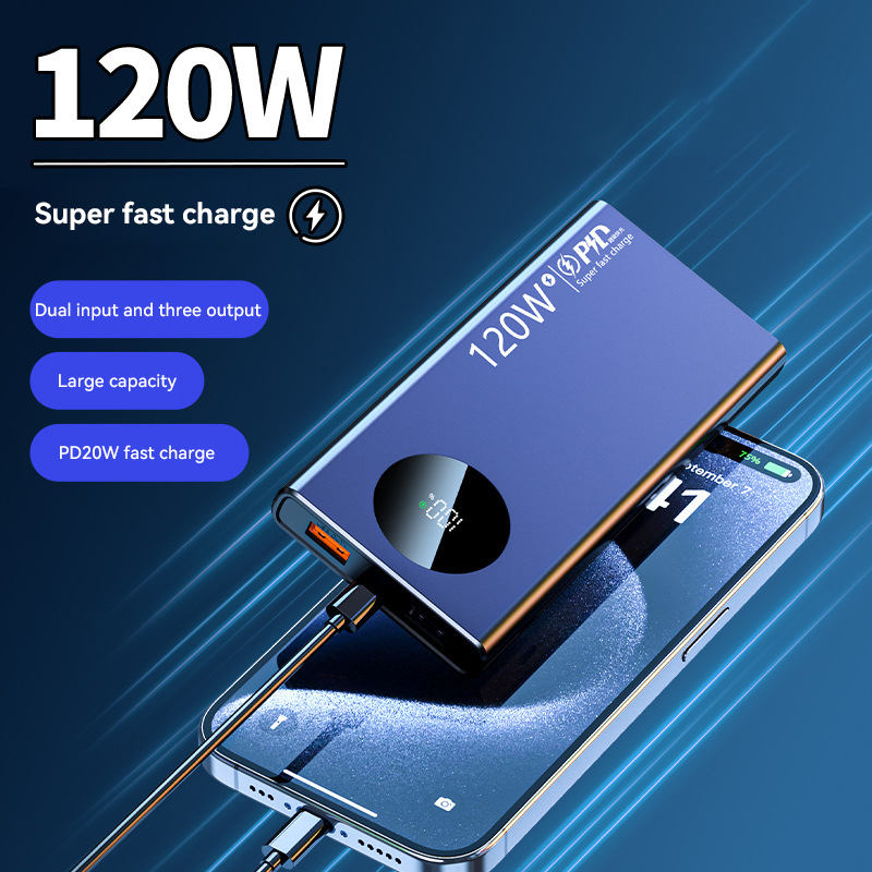 500000mAh パワーバンク 120W 超高速充電 PD - Solar Emergency Charger のレビューと価格