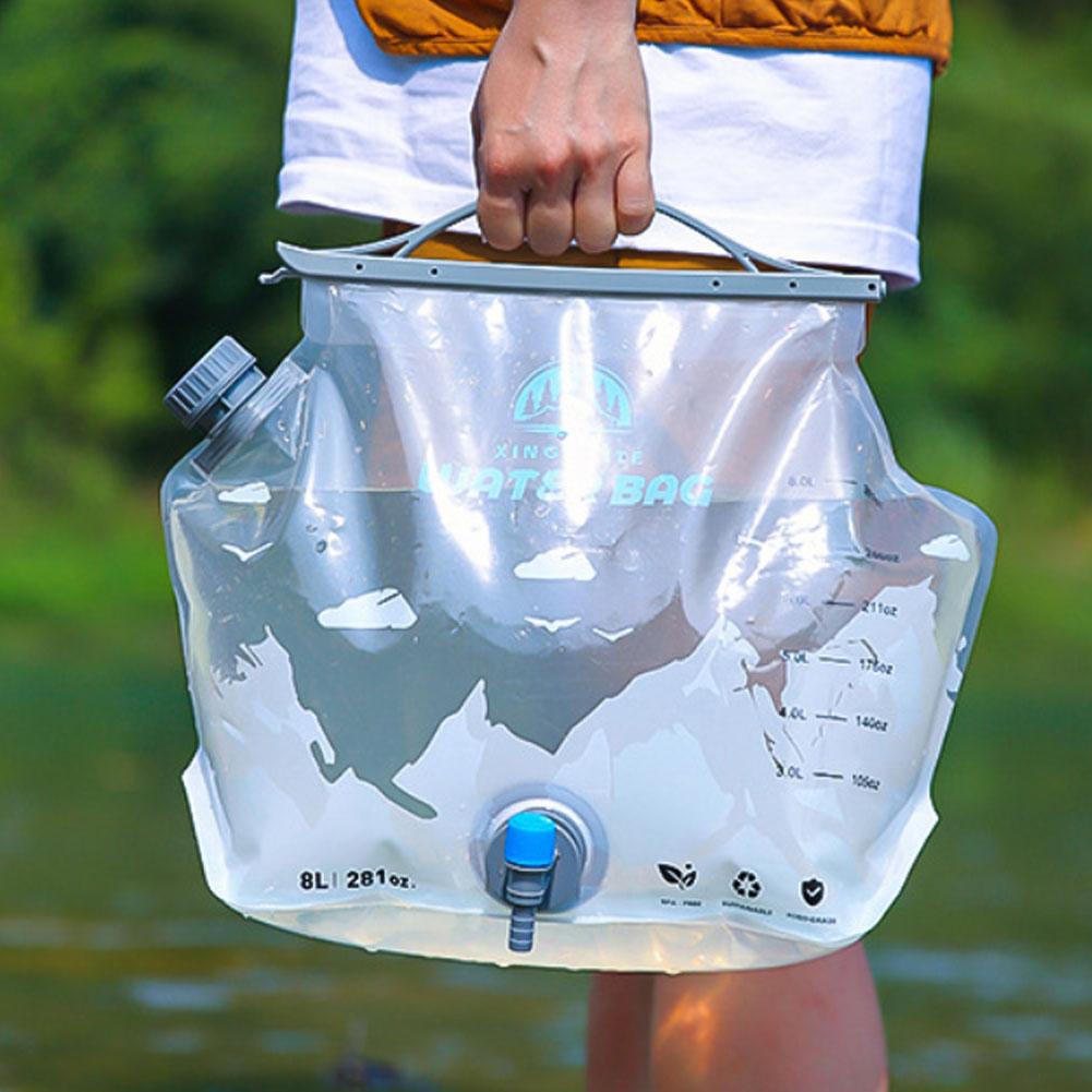 8L大容量折りたたみ式携帯用水筒（蛇口付き）キャンプ、ハイキ - Water Bag Collapsible のレビューと価格