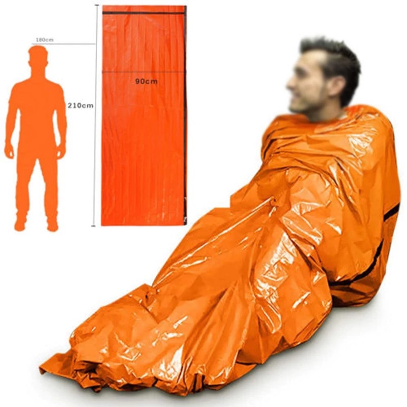 ポータブル防水緊急サバイバル寝袋屋外 EDC キャンプギアサ - Emergency Mylar Tent のレビューと価格