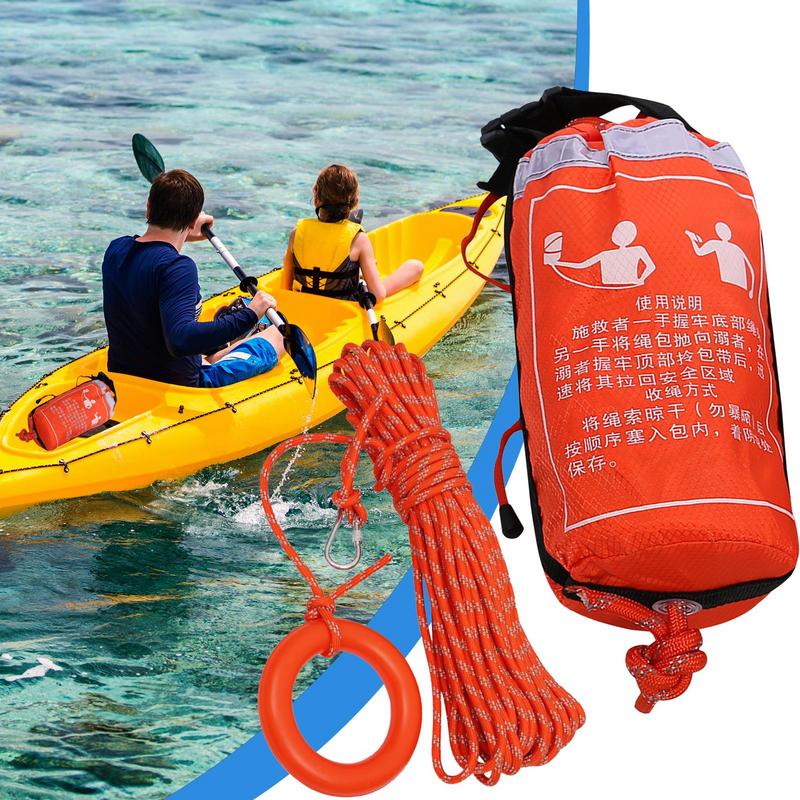 投げる浮遊装置フローティングスローバッグ救助ロープ反射ポータ - Rescue Rope Throw のレビューと価格