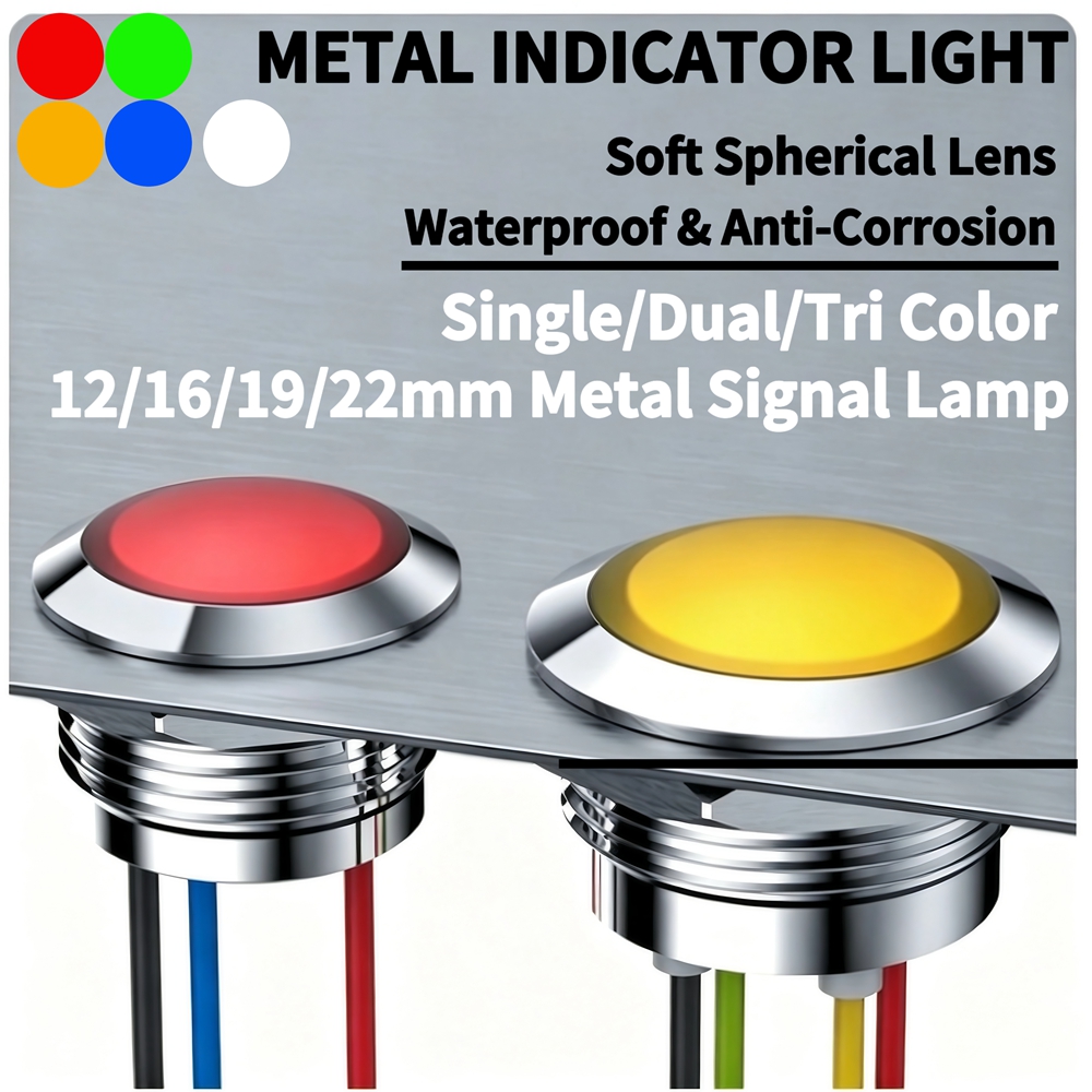 12mm 16mm 19mm 22mm 金属製LEDインジケ - Signal Panel Orange のレビューと価格