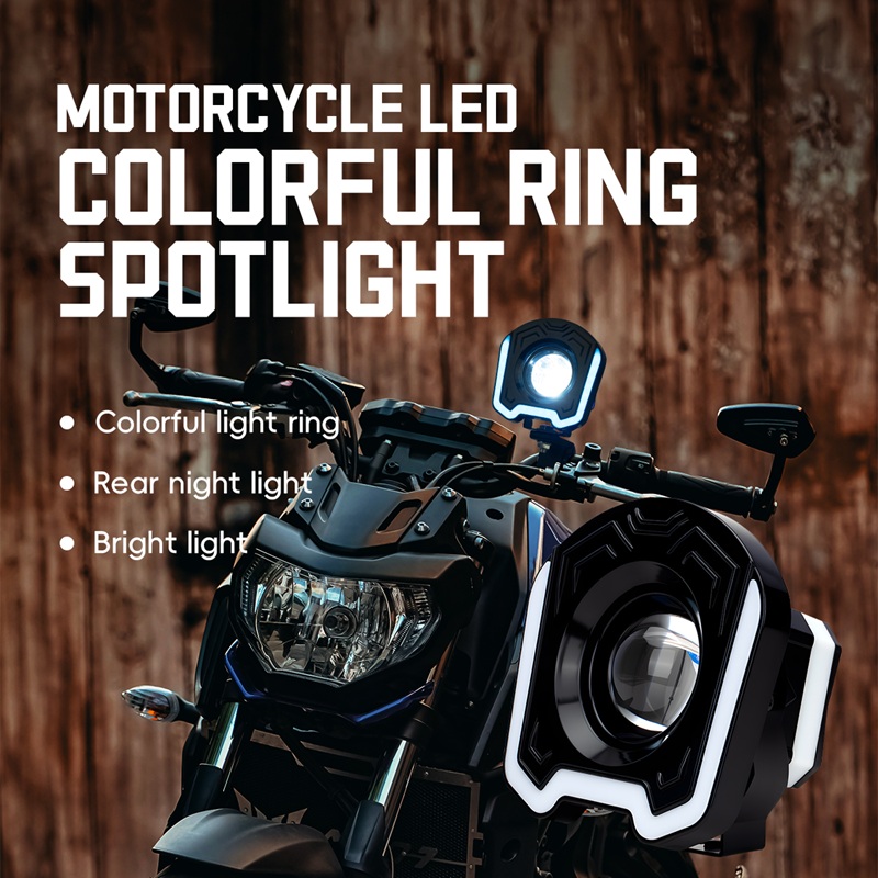 4インチオートバイLEDスポットライト白黄色点滅RGB開口レ - Sos Light Strobe のレビューと価格