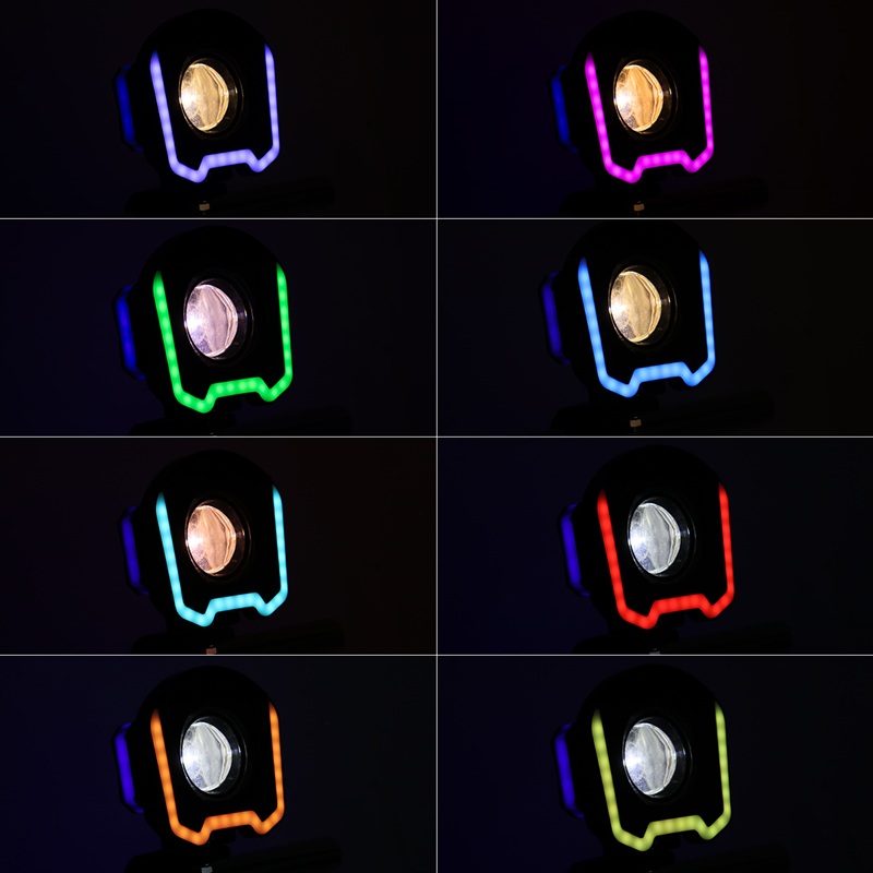 4インチオートバイLEDスポットライト白黄色点滅RGB開口レ - Sos Light Strobe のレビューと価格