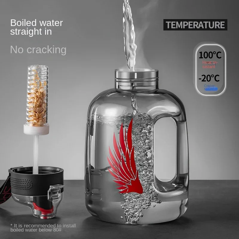 大容量 4L 5L ペットボトルスポーツドリンクフィットネス - Water Purification Straw のレビューと価格